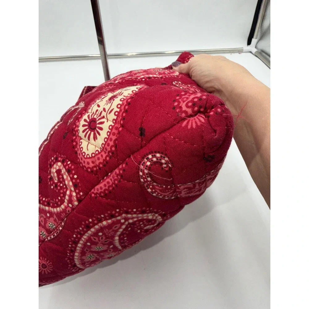 Vera Bradley RETIRED Mesa Red Paisley Quilted Crossbody Bag Adjustable Strap